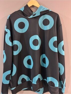 Black & Teal Graphic Hoodie Sweatshirt Phish